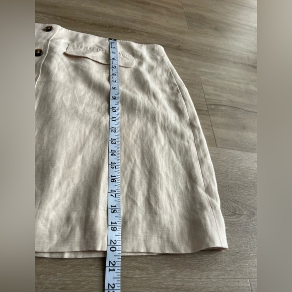 J. Crew Cream Linen Blend Button Down Skirt SZ 22 - Picture 5 of 8